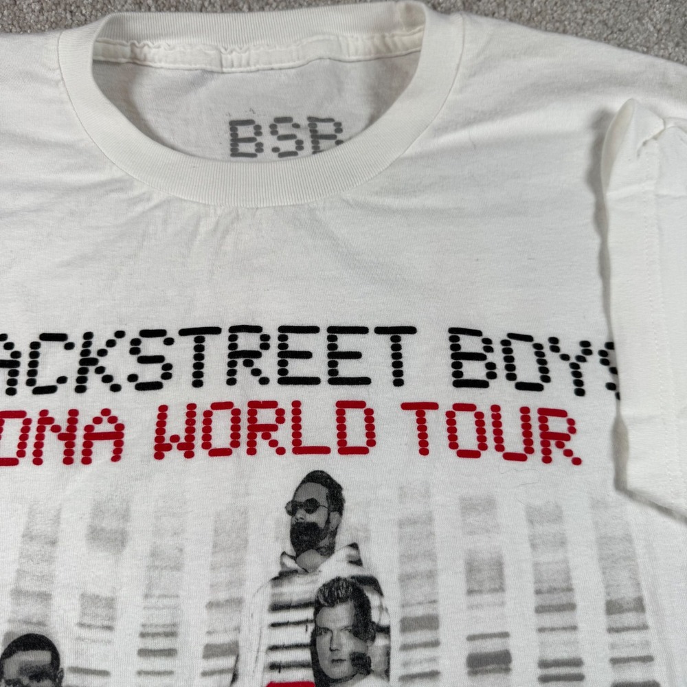 Backstreet Boys DNA World Tour Graphic T-Shirt White Mens XL Concert Merch BSB